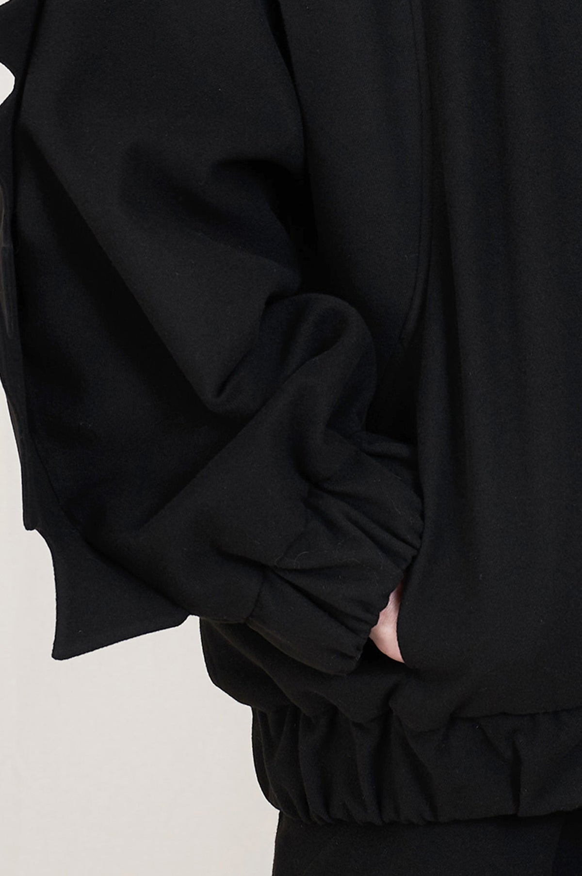black oversize jacket
