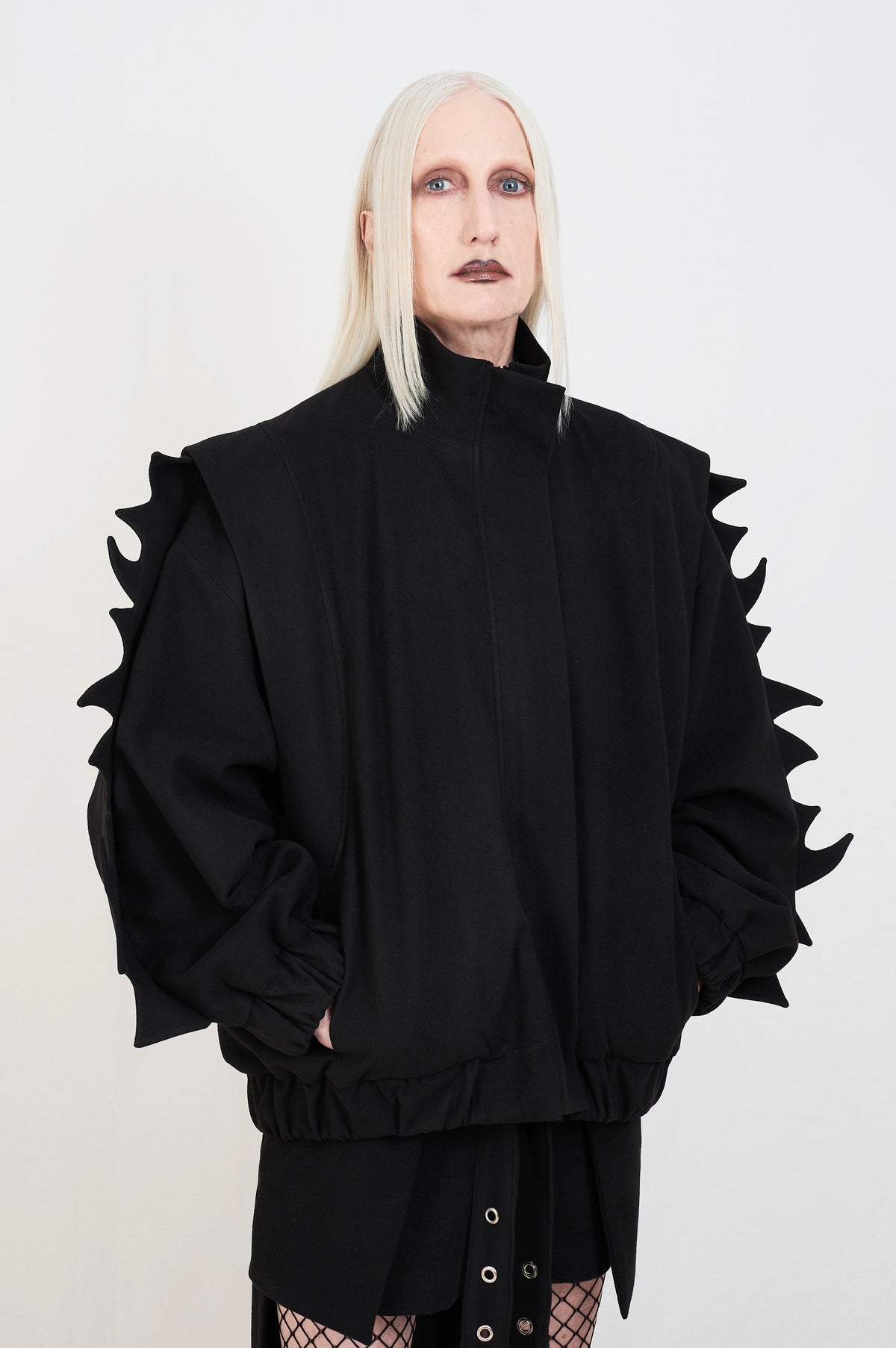 black oversize jacket