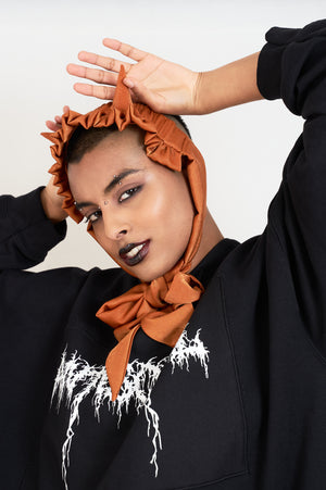 copper satin headband