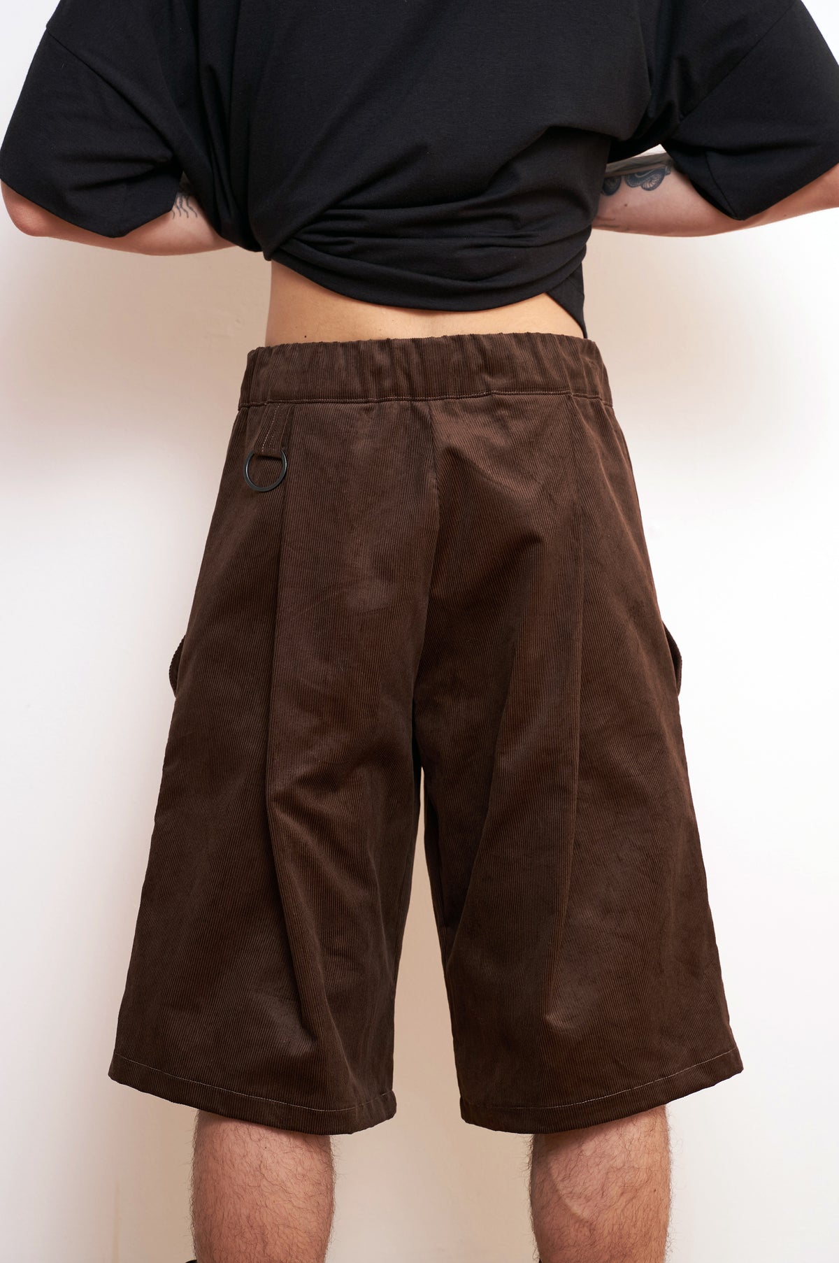 brown cord shorts