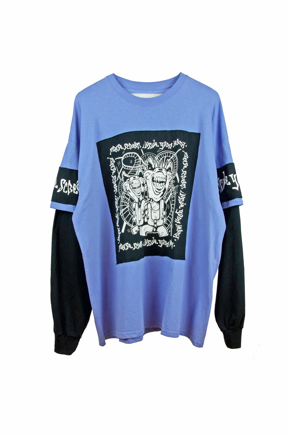 please scream inside your heart long sleeves shirt purple