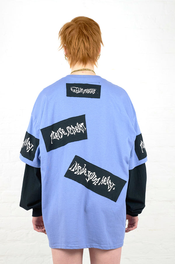 please scream inside your heart long sleeves shirt purple