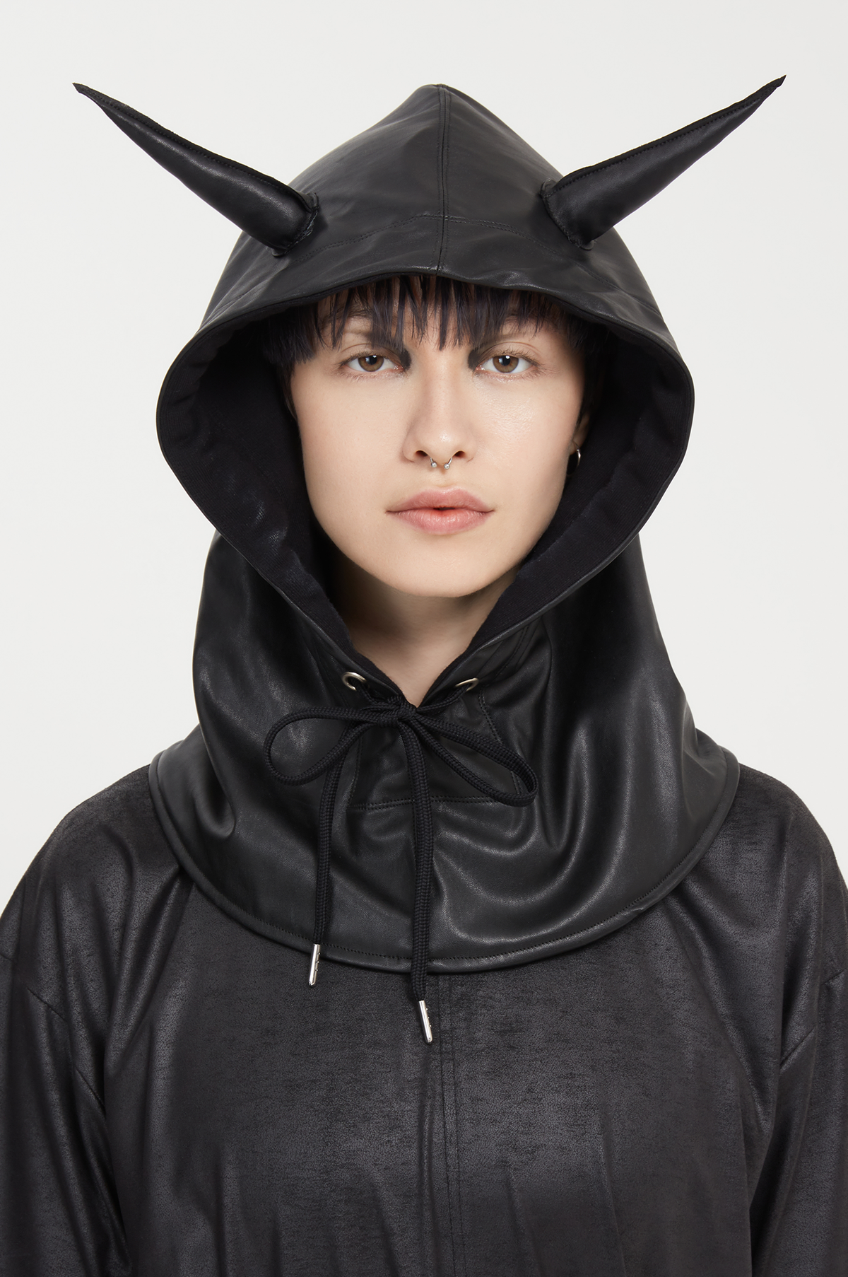 vegan leather hood