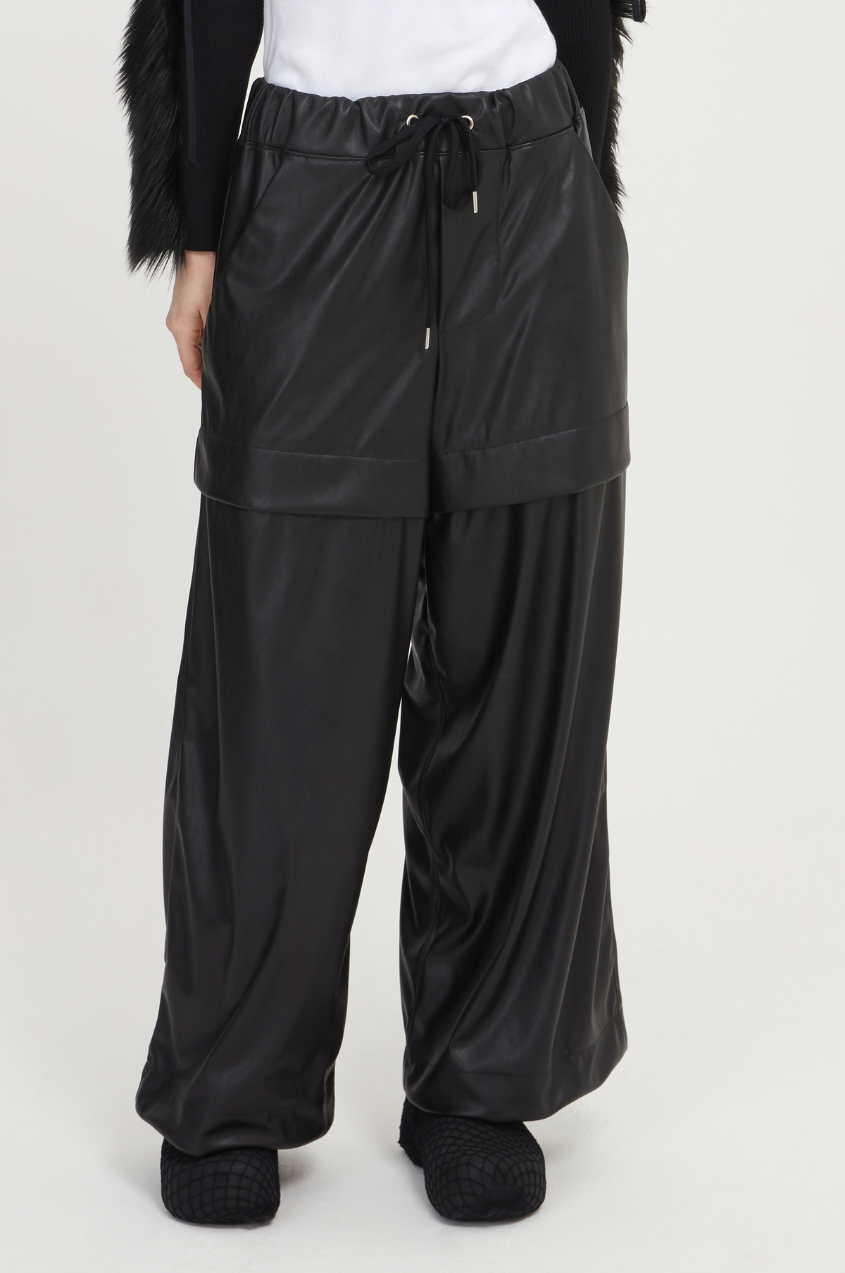 vegan leather trousers