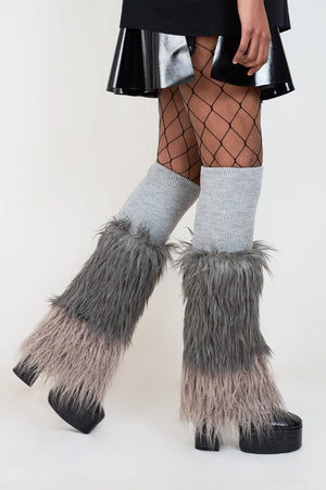 GREY LONG LEG WARMERS